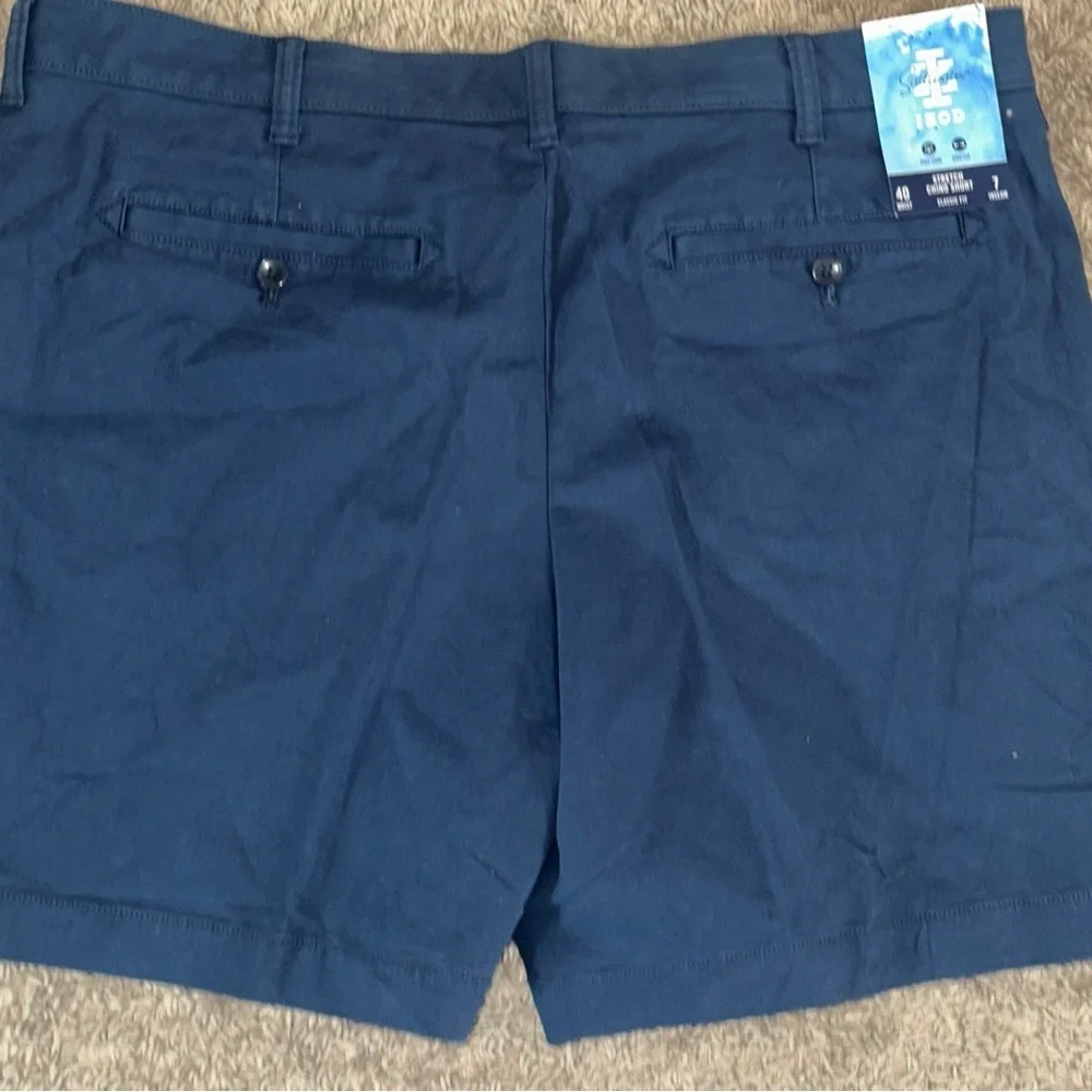 Men’s New Izod Saltwater Classic Blue Shorts Size 40 7 Inch Inseam - Picture 4 of 4